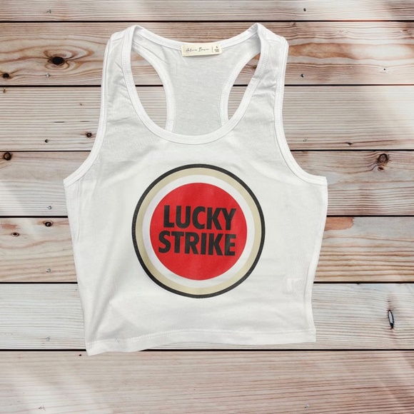 Lucky Strike Cropped Tank Top - Picture 1 of 1